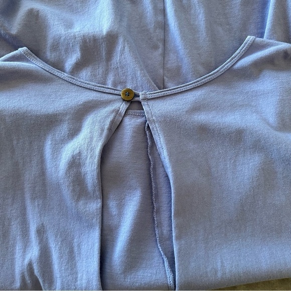 Free People Beach Blue Cotton Relaxed Fit Shorts Short sleeves romper Size XS - Picture 11 of 12